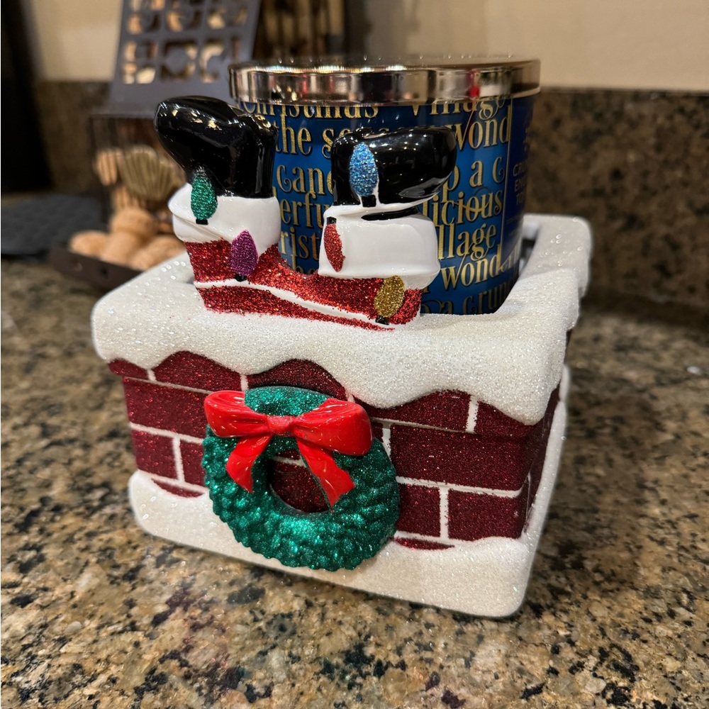 Bath and Bodyworks Christmas 3 wick Candle Holder